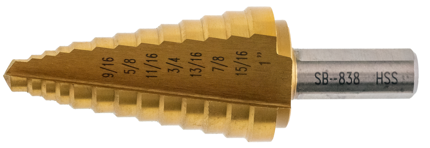 Rockhard Titanium Step Drill Bit (Self-Starting, Burr-Free)