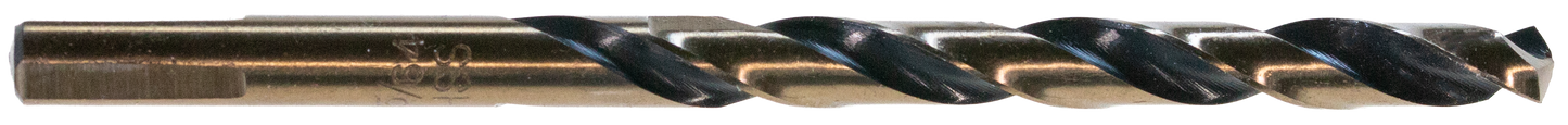 Rockhard Heavy Duty Jobber Twist Drill Bits, Black & Gold (135° Split Point, Made in USA)