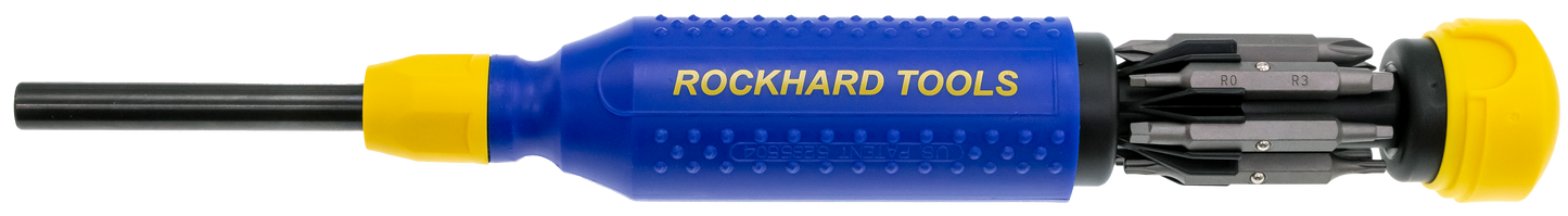 Rockhard Tools 15-in-1 Screwdriver with Standard Bits & 1/4” Nut Driver